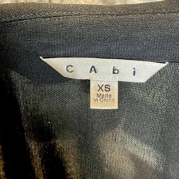 Vintage Cabi Y2K Long Black Rayon Topper Duster XS Style #102 - Picture 6 of 7